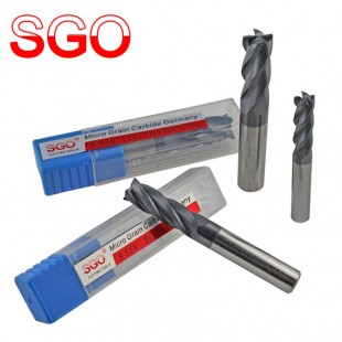 台湾SGO 4刃平底钨钢铣刀 10mm