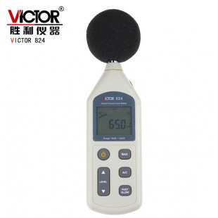 胜利仪器 VICTOR 手持噪音仪 VC824 声级计 分贝仪 噪音计