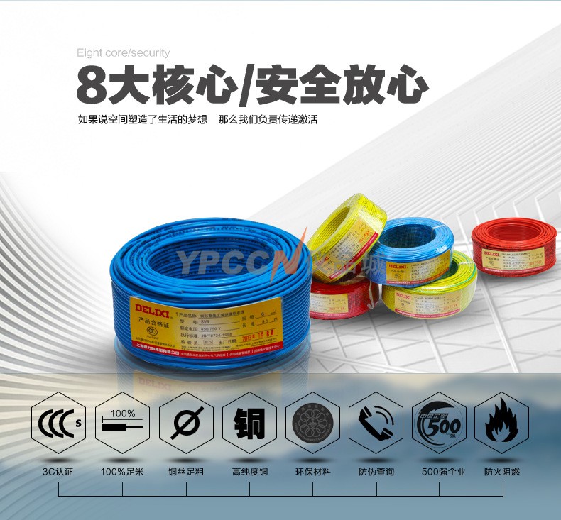 德力西 BVR10平方电缆