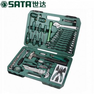 世达工具58件机械设备维修组合棘轮扳手套装螺丝批套筒 09516