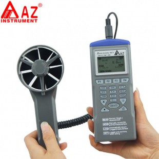 台湾衡欣 AZ9671多功能风速温湿度记录仪器 风速风量测试仪